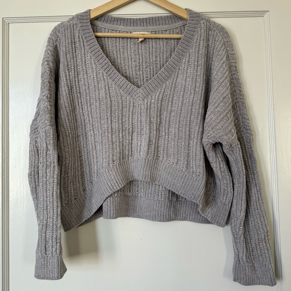Silence and Noise Chenille Cropped Sweater